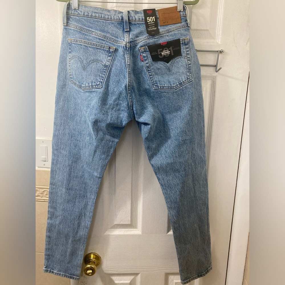 Levi's Premium 501 Women’s Skinny High Rise Fitted Jeans Blue Size W28X L28